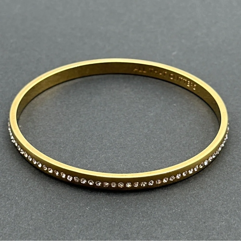 Kate Spade‎ All That Glitters Bracelet Gold Pave Sparkling Bangle Dh - Picture 2 of 6